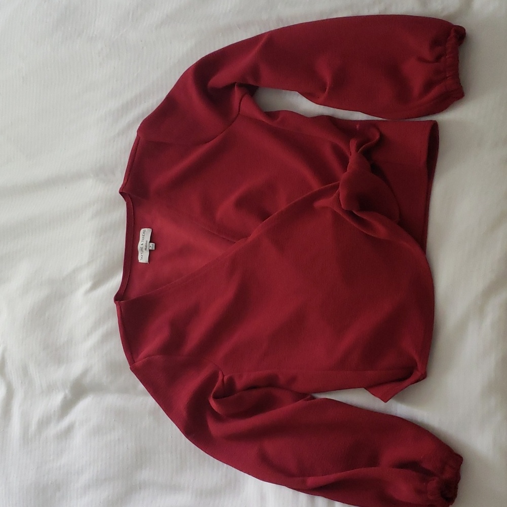 Madewell Texture And Thread Crepe Wrap Top - image 1